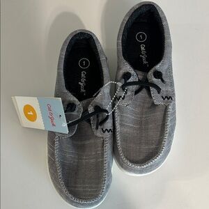 Cat & Jack Black and Gray Men's Boat Shoes